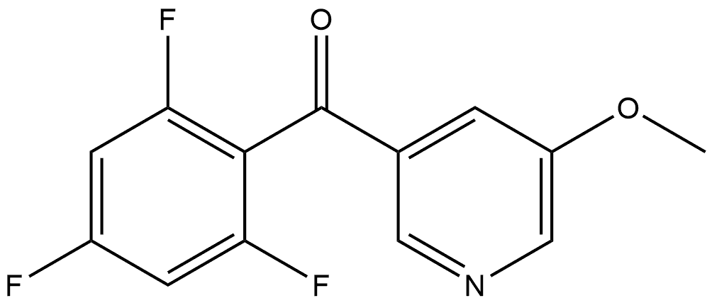 (5-Methoxy-3-pyridinyl)(2,4,6-trifluorophenyl)methanone Structure