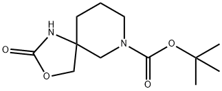 3-Oxa-1,7-diazaspiro[4.5]decane-7-carboxylic acid, 2-oxo-, 1,1-dimethylethyl ester Structure