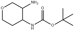 Carbamic acid, N-(3-aminotetrahydro-2H-pyran-4-yl)-, 1,1-dimethylethyl ester Structure