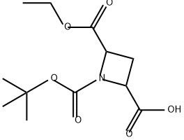 Azetidine-1,2,4-tricarboxylic acid 1-tert-butyl ester 2-ethyl ester Structure