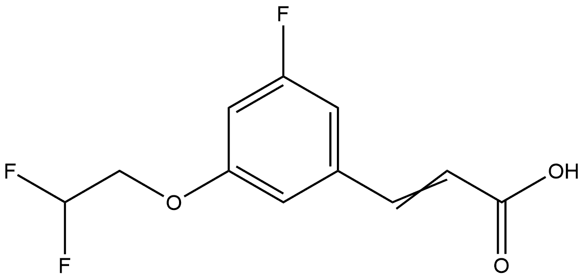 3-[3-(2,2-Difluoroethoxy)-5-fluorophenyl]-2-propenoic acid Structure