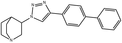 1-Azabicyclo[2.2.2]octane, 3-(4-[1,1'-biphenyl]-4-yl-1H-1,2,3-triazol-1-yl)- 구조식 이미지