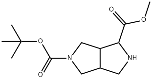 Pyrrolo[3,4-c]pyrrole-1,5(1H)-dicarboxylic acid, hexahydro-, 5-(1,1-dimethylethyl) 1-methyl ester Structure