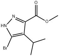 1H-Pyrazole-3-carboxylic acid, 5-bromo-4-(1-methylethyl)-, methyl ester Structure