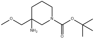 tert-butyl
3-amino-3-(methoxymethyl)piperidine-1-carboxyla
te Structure