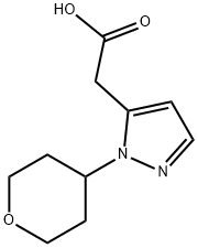 2-[1-(oxan-4-yl)-1H-pyrazol-5-yl]acetic acid Structure