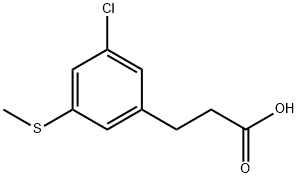 3-(3-Chloro-5-(methylthio)phenyl)propanoic acid Structure