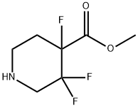 4-Piperidinecarboxylic acid, 3,3,4-trifluoro-,methyl ester Structure