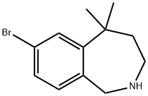 7-bromo-5,5-dimethyl-2,3,4,5-tetrahydro-1H-2-benzazepine hydrochloride Structure