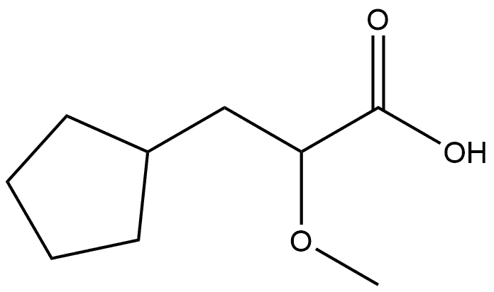 3-cyclopentyl-2-methoxypropanoic acid Structure