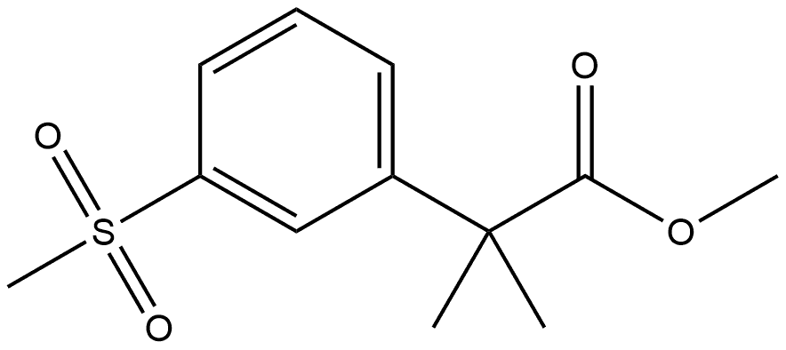 Methyl α,α-dimethyl-3-(methylsulfonyl)benzeneacetate Structure