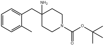 tert-Butyl 4-amino-4-(2-methylbenzyl)piperidine-1-carboxylate Structure