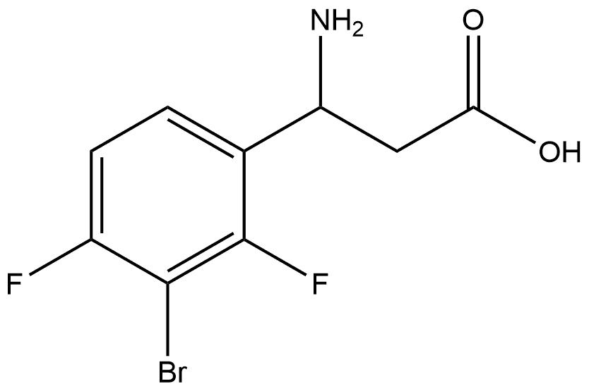 3-amino-3-(3-bromo-2,4-difluorophenyl)propanoic acid Structure