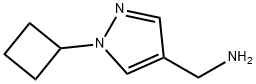 1H-Pyrazole-4-methanamine, 1-cyclobutyl- 구조식 이미지