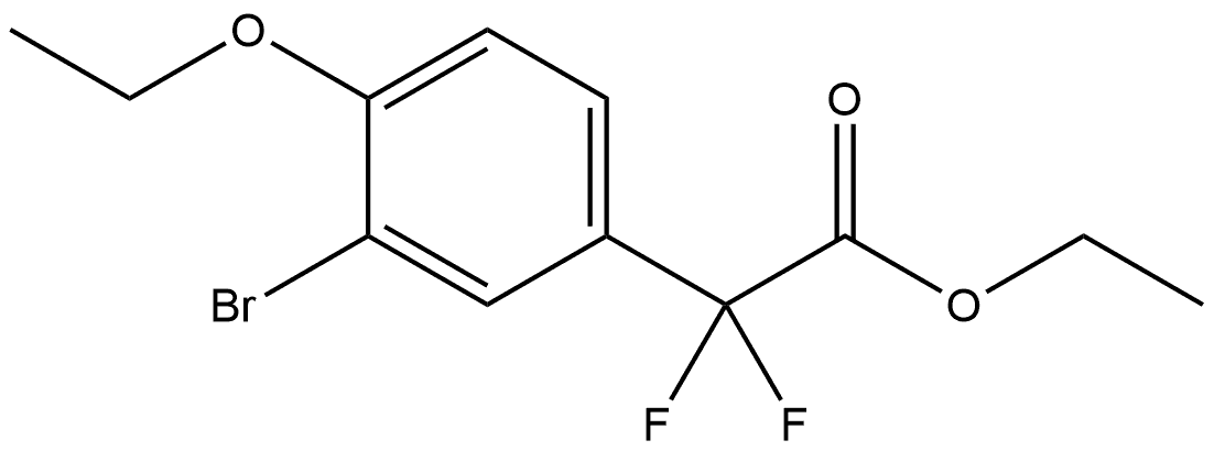 Ethyl 3-bromo-4-ethoxy-α,α-difluorobenzeneacetate Structure