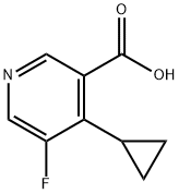 3-Pyridinecarboxylic acid, 4-cyclopropyl-5-fluoro- Structure