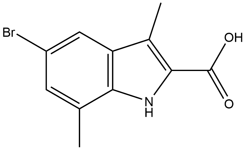 1H-Indole-2-carboxylic acid, 5-bromo-3,7-dimethyl- Structure