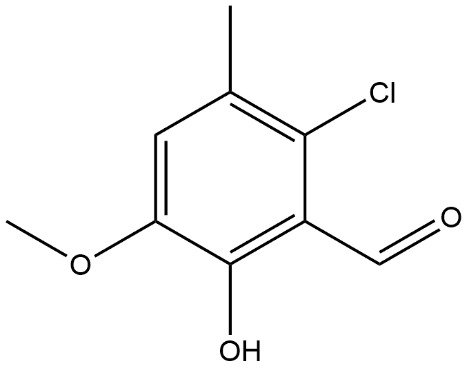 2-Chloro-6-hydroxy-5-methoxy-3-methylbenzaldehyde Structure