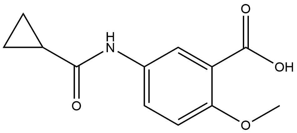 5-[(Cyclopropylcarbonyl)amino]-2-methoxybenzoic acid Structure