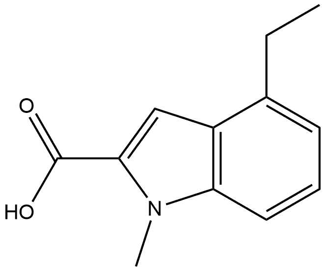 4-Ethyl-1-methylindole-2-carboxylic Acid Structure