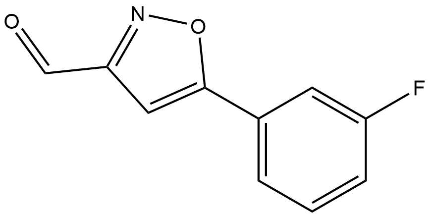 5-(3-fluorophenyl)-1,2-oxazole-3-carbaldehyde 구조식 이미지