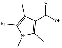 5-bromo-1,2,4-trimethyl-1H-pyrrole-3-carboxylic
acid Structure