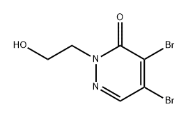 3(2H)-Pyridazinone, 4,5-dibromo-2-(2-hydroxyethyl)- Structure