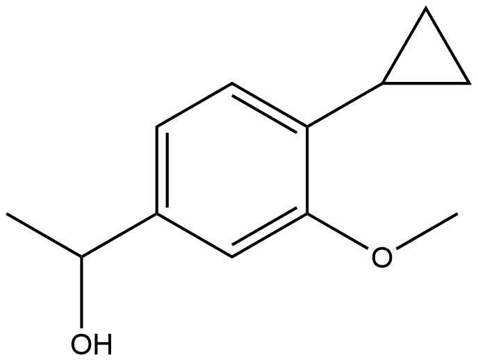 4-Cyclopropyl-3-methoxy-α-methylbenzenemethanol Structure