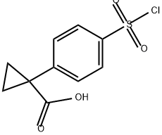 1-?[4-?(chlorosulfonyl)?phenyl]?-Cyclopropanecarboxyl?ic acid Structure