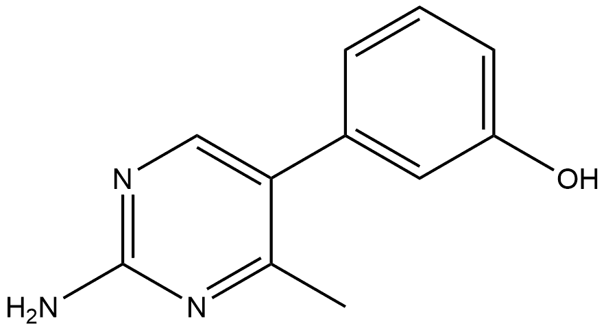 3-(2-Amino-4-methyl-5-pyrimidinyl)phenol Structure