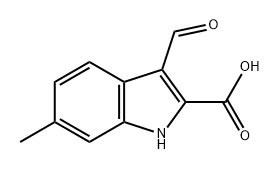 1H-Indole-2-carboxylic acid, 3-formyl-6-methyl- Structure