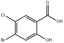 Benzoic acid, 4-bromo-5-chloro-2-hydroxy- Structure