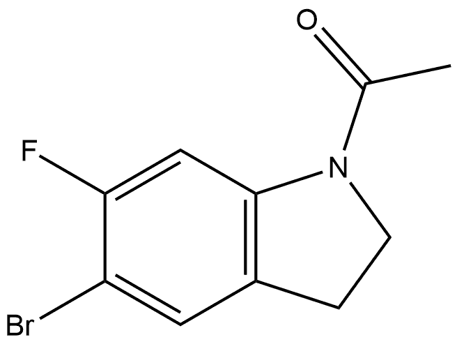 1-(5-Bromo-6-fluoro-2,3-dihydro-1H-indol-1-yl)ethanone Structure