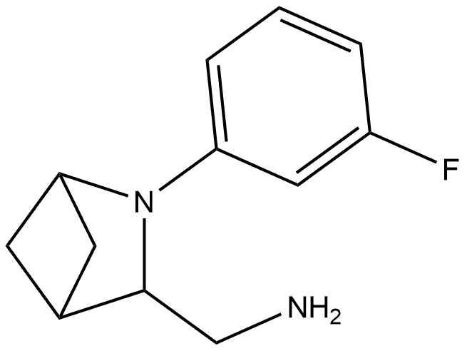 2-(3-fluorophenyl)-2-azabicyclo[2.1.1]hexan-3-yl]methanamine Structure