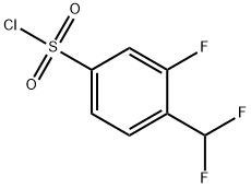 4-(difluoromethyl)-3-fluorobenzene-1-sulfonyl chloride Structure