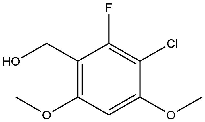 3-Chloro-2-fluoro-4,6-dimethoxybenzenemethanol Structure