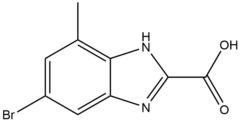 6-Bromo-4-methylbenzimidazole-2-carboxylic Acid Structure