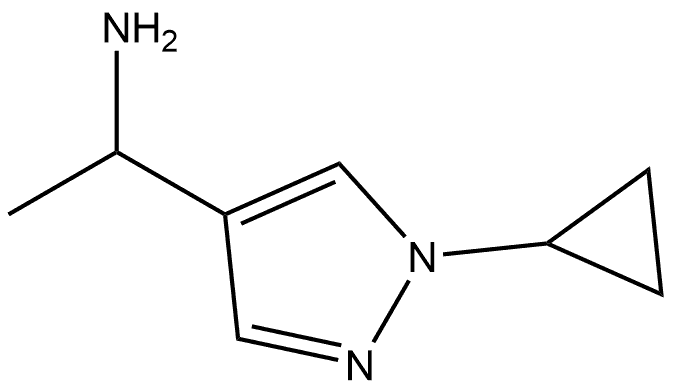 1-(1-cyclopropyl-1H-pyrazol-4-yl)ethan-1-amine 구조식 이미지