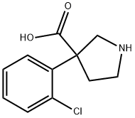 3-Pyrrolidinecarboxylic acid, 3-(2-chlorophenyl)- Structure