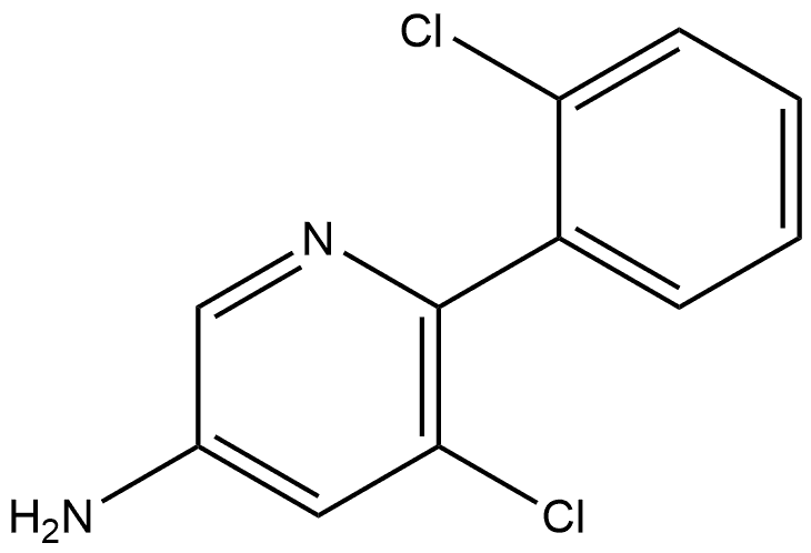 5-Chloro-6-(2-chlorophenyl)-3-pyridinamine Structure