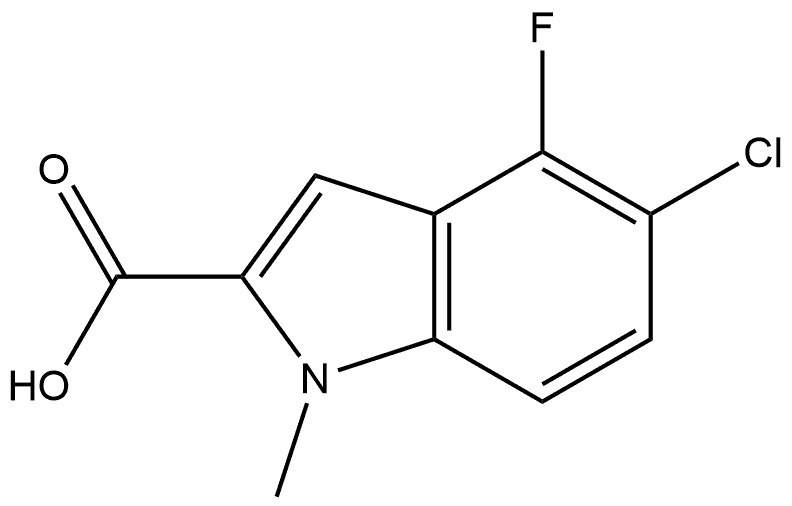 5-Chloro-4-fluoro-1-methylindole-2-carboxylic Acid Structure