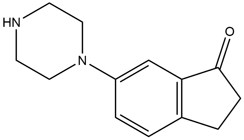 6-(piperazin-1-yl)-2,3-dihydro-1H-inden-1-one Structure