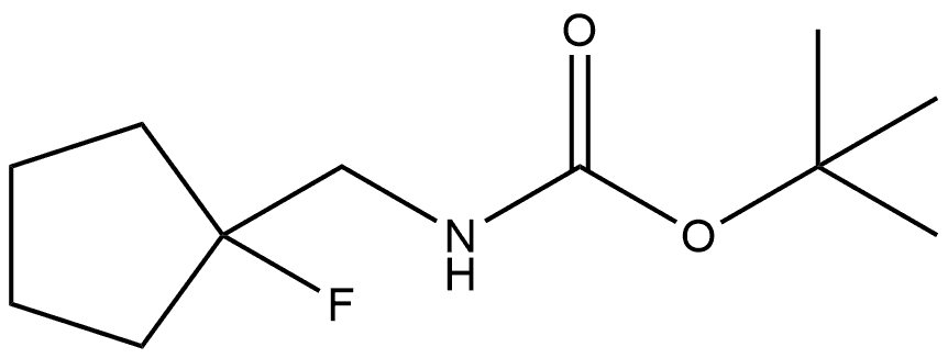 1,1-Dimethylethyl N-[(1-fluorocyclopentyl)methyl]carbamate Structure