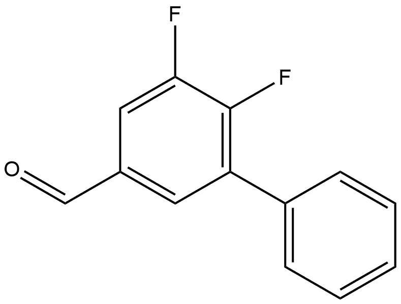 5,6-Difluoro[1,1'-biphenyl]-3-carboxaldehyde Structure