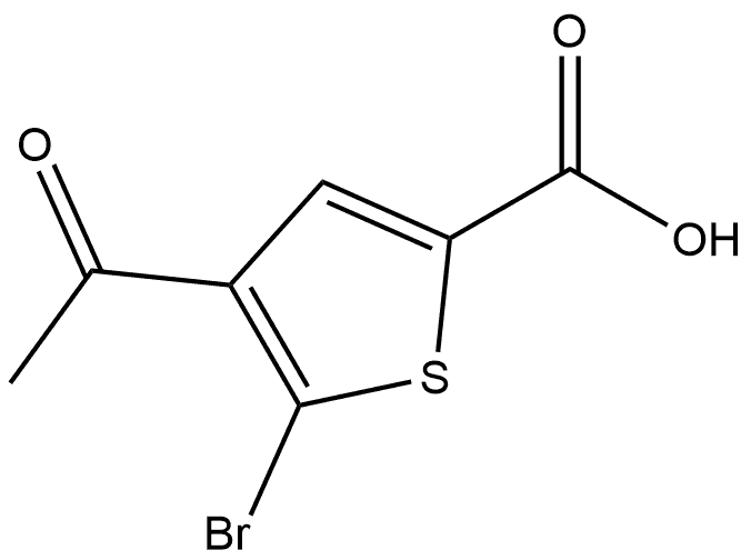 4-Acetyl-5-bromo-2-thiophenecarboxylic acid Structure