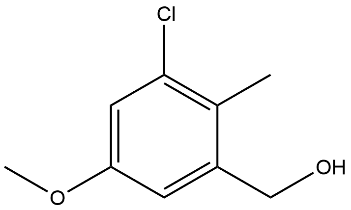 3-Chloro-5-methoxy-2-methylbenzenemethanol Structure