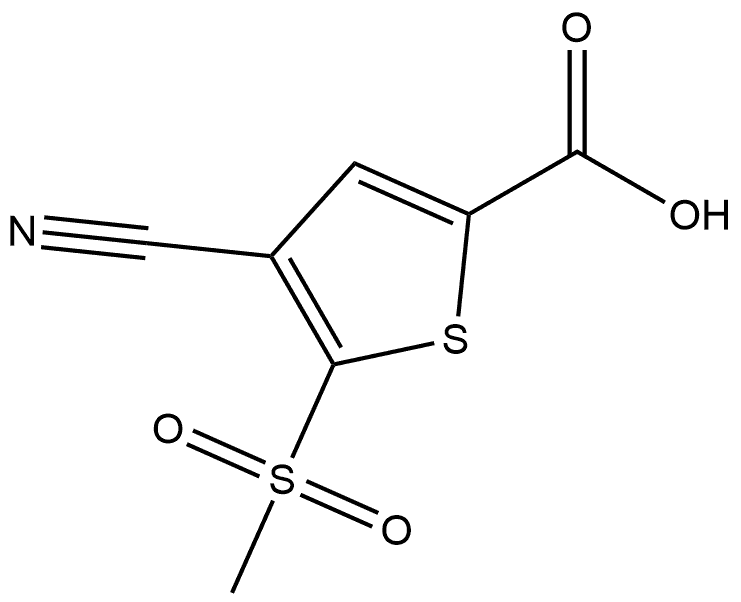 4-Cyano-5-(methylsulfonyl)thiophene-2-carboxylic acid Structure