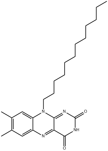 Benzo[g]pteridine-2,4(3H,10H)-dione, 10-dodecyl-7,8-dimethyl- Structure