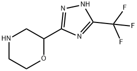 2-[5-(trifluoromethyl)-4H-1,2,4-triazol-3-yl]morpholine hydrochloride Structure