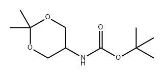 (2,2-Dimethyl-[1,3]dioxan-5-yl)-carbamic acid tert-butyl ester Structure